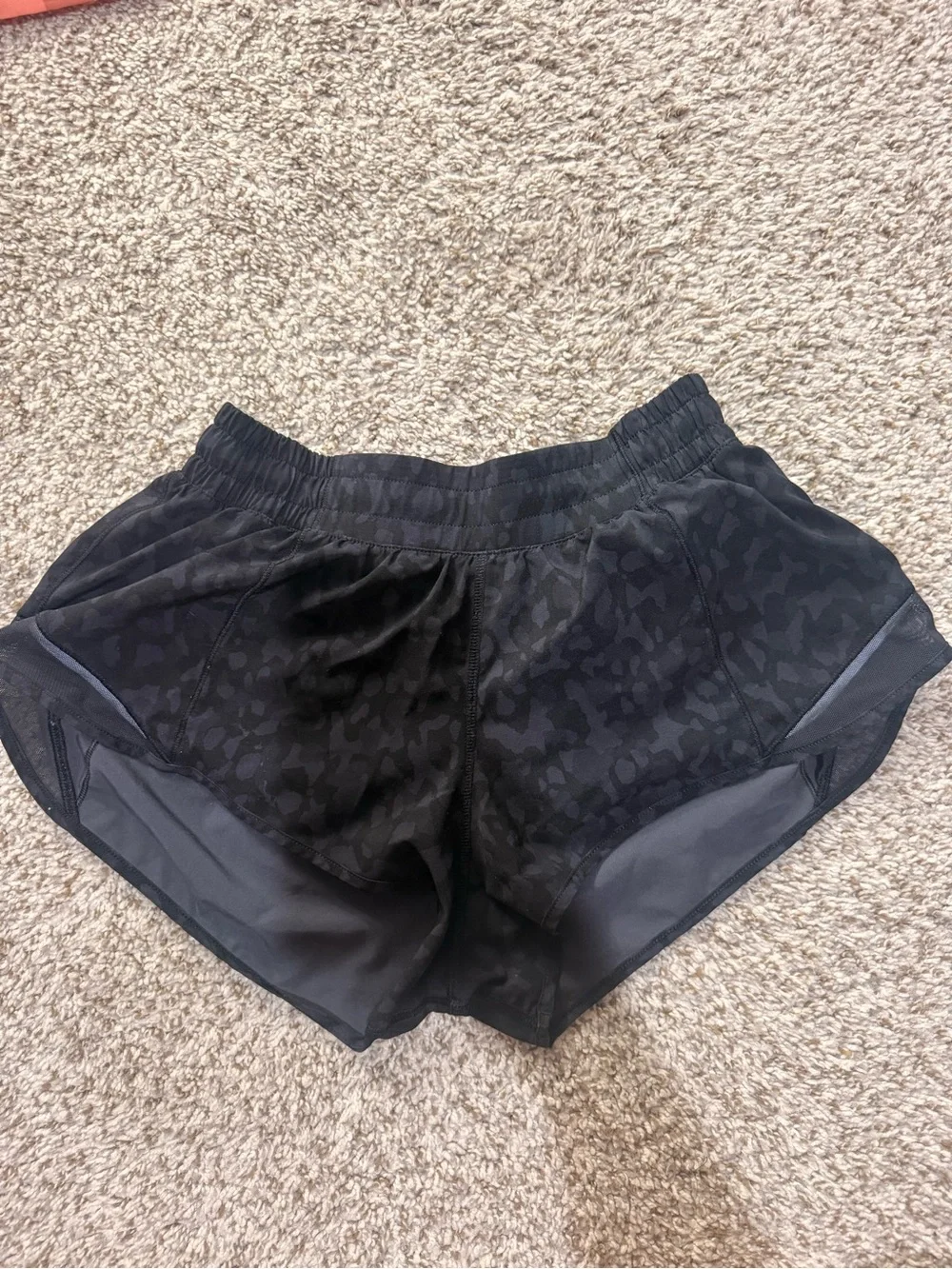 lululemon athletica Black Patterned Athletic Shorts